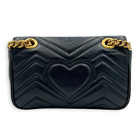 GG Marmont Shoulder Bag Black in Calfskin