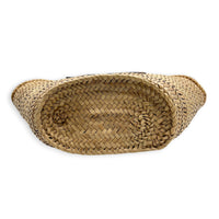 Anagram Tote Bag Brown in Raffia, Silver hardware