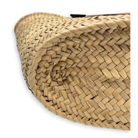 Anagram Tote Bag Brown in Raffia, Silver hardware