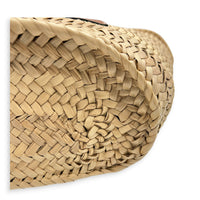 Anagram Tote Bag Brown in Raffia, Silver hardware