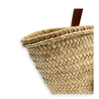 Anagram Tote Bag Brown in Raffia, Silver hardware
