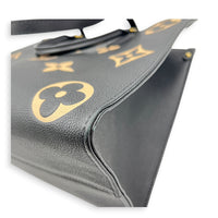 OnTheGo Tote Bag MM Black in Empreinte Leather, Gold hardware