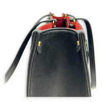 OnTheGo Tote Bag MM Black in Empreinte Leather, Gold hardware