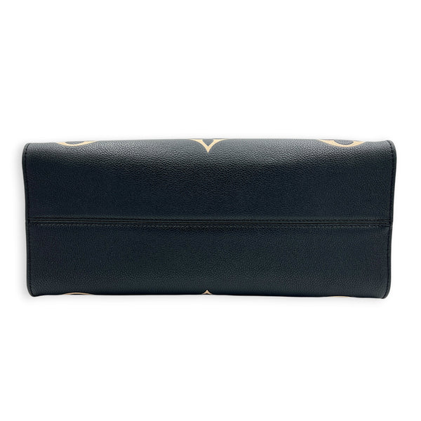OnTheGo Tote Bag MM Black in Empreinte Leather, Gold hardware