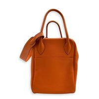 Lindy 34 Orange Shoulder Bag in Clemence, Palladium hardware
