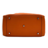 Lindy 34 Orange Shoulder Bag in Clemence, Palladium hardware