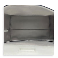 365 Boston White Top Handle Bag in Calfskin, Gold hardware