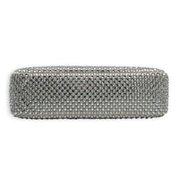 Re-Edition 2000 Crystal White Shoulder Bag in Re-Nylon, Silver hardware