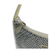 Re-Edition 2000 Crystal White Shoulder Bag in Re-Nylon, Silver hardware