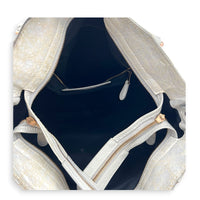 Velo Grey Top Handle Bag in Calfskin, Rose Gold hardware