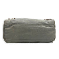 Velo Grey Top Handle Bag in Calfskin, Rose Gold hardware
