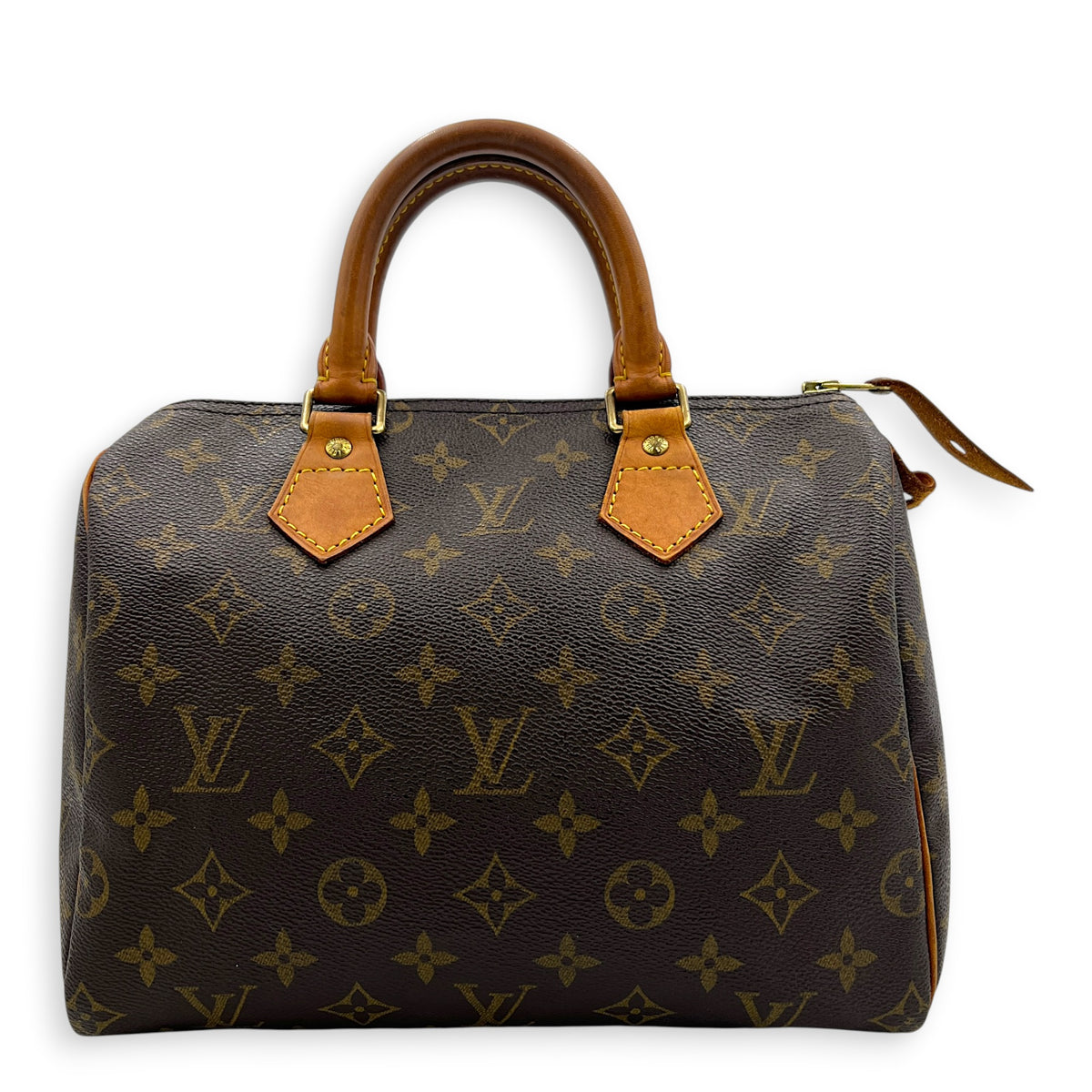 Speedy Top Handle Bag 25 Monogram in Monogram Coated Canvas, Gold hardware