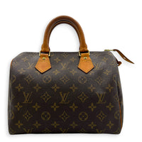 Speedy Top Handle Bag 25 Monogram in Monogram Coated Canvas, Gold hardware