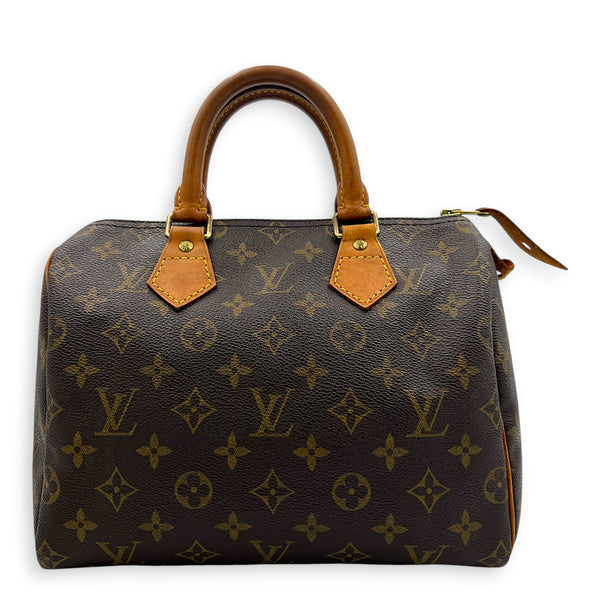 Speedy Top Handle Bag 25 Monogram in Monogram Coated Canvas, Gold hardware