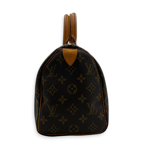 Speedy Top Handle Bag 25 Monogram in Monogram Coated Canvas, Gold hardware