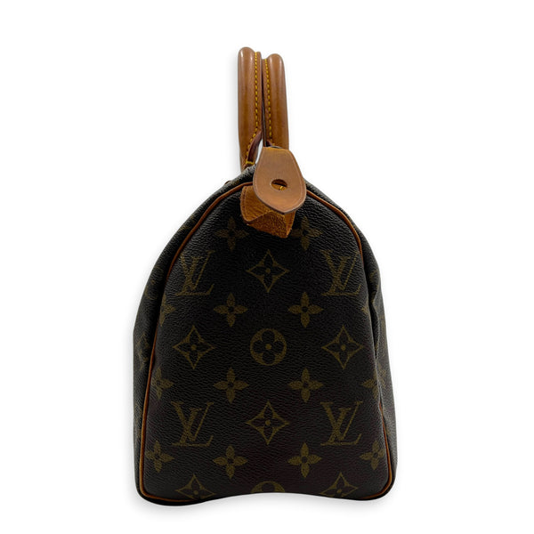 Speedy Top Handle Bag 25 Monogram in Monogram Coated Canvas, Gold hardware