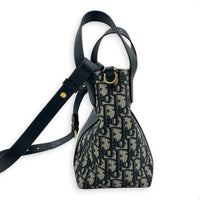 Signature  Bucket Bag Small Blue Dior Oblique in Jacquard, Gold hardware