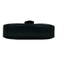 GG Marmont Shoulder Bag Black in Calfskin, Gold hardware