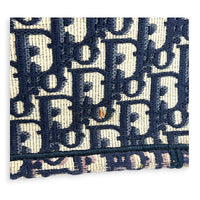 Book Tote Top Handle Bag Large Blue in Jacquard