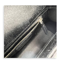 Lady Dior Black Strass Cannage Top Handle Bag in Satin, Silver hardware