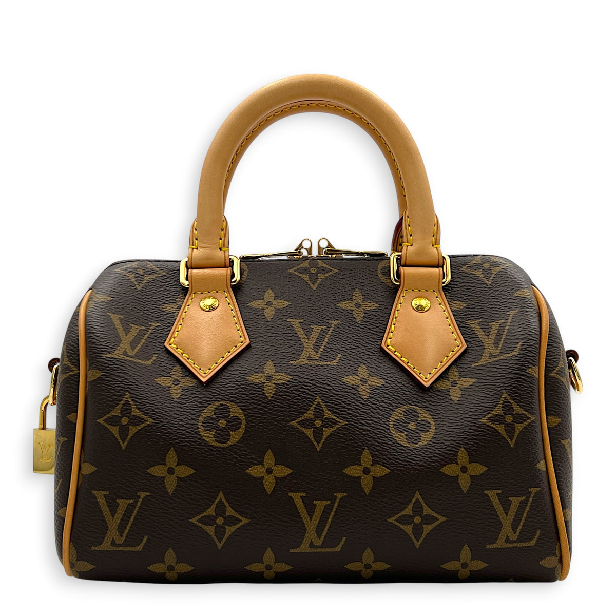 Speedy Bandouliere Top Handle Bag 20 Brown in Monogram Coated Canvas