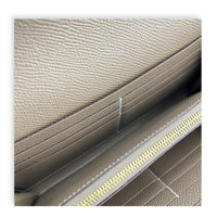 Kelly Etoupe Wallet in Epsom, Gold hardware