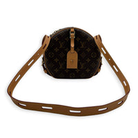 Boite a Chapeau Brown Crossbody Bag in Monogram Coated Canvas, Gold hardware