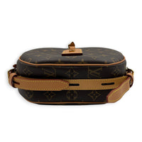 Boite a Chapeau Brown Crossbody Bag in Monogram Coated Canvas, Gold hardware