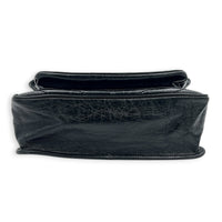 Niki Shoulder Bag Black in Calfskin, Ruthenium hardware