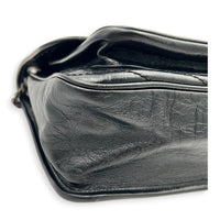 Niki Shoulder Bag Black in Calfskin, Ruthenium hardware