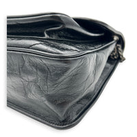 Niki Shoulder Bag Black in Calfskin, Ruthenium hardware