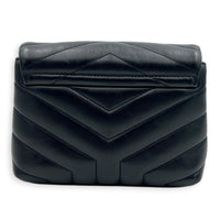 Loulou Crossbody Bag Toy Black in Calfskin, Gold hardware