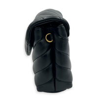 Loulou Crossbody Bag Toy Black in Calfskin, Gold hardware