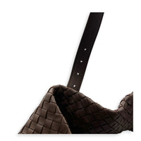 Intrecciato Ebano Tote Bag in Intrecciato Leather, Gunmetal hardware
