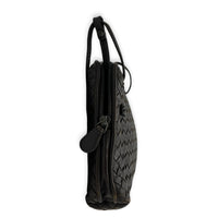 Nodini Brown Crossbody Bag in Intrecciato Leather, Gunmetal hardware
