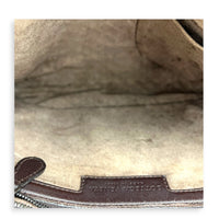 Nodini Brown Crossbody Bag in Intrecciato Leather, Gunmetal hardware