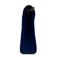 Envelope Shoulder Bag Large Electric Blue in Caviar Leather, Gold hardware