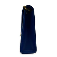 Envelope Shoulder Bag Large Electric Blue in Caviar Leather, Gold hardware
