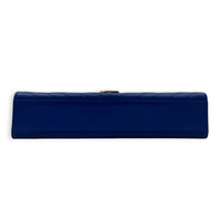 Envelope Shoulder Bag Large Electric Blue in Caviar Leather, Gold hardware