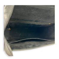 Diana Top Handle Bag Black in Calfskin, Gold hardware