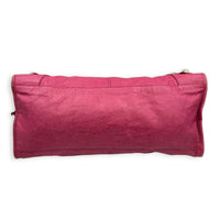 Giant Part Time Pink Shoulder Bag in Distressed Leather, Silver hardware