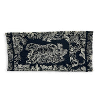 Book Tote Medium Navy Blue Toile de Jouy Tote Bag in Canvas