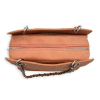 PTT Coral Pink Tote Bag in Caviar Leather, Silver hardware