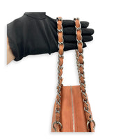 PTT Coral Pink Tote Bag in Caviar Leather, Silver hardware