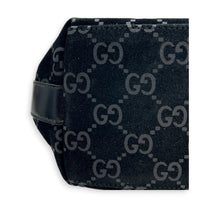 Hobo Shoulder Bag Black in Suede Leather, Silver hardware