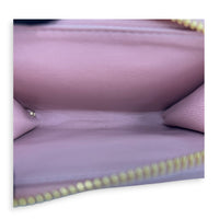 Matelassé Powder Pink Wallet in Nappa Leather, Gold hardware
