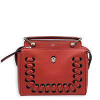 Dotcom  Top Handle Bag Red in Calfskin, Silver hardware