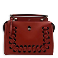 Dotcom  Top Handle Bag Red in Calfskin, Silver hardware
