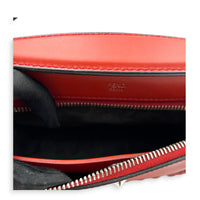 Dotcom  Top Handle Bag Red in Calfskin, Silver hardware