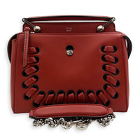 Dotcom  Top Handle Bag Red in Calfskin, Silver hardware